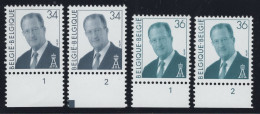 2690/2691 Koning Roi Albert II "lunettes" Avec Numéros De Planches 1 Et 2 ** - 1991-2000