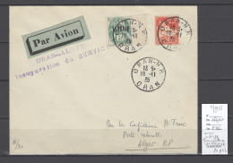 Algérie - 1er Vol Oran - Alger - Inauguration Du Service -14/11/1935 - Airmail