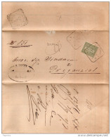 1889 LETTERA CON ANNULLO CASIER TREVISO + PREGANZIOL - Marcofilía