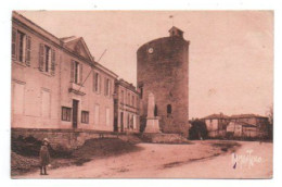 Carte Postale Ancienne - Circulé - Dép. 17 - AULNAY DE SAINTONGE - Hôtel De Ville, Poste, Donjon - Aulnay