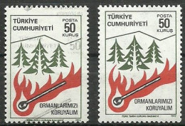 Turkey; 1977 Regular Postage Stamp 50 K. ERROR "Double Printing" - Ongebruikt
