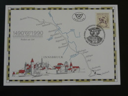 Feuillet Folder 500 Jahre Post Histoire Postale Postal History Innsbruck Autriche Austria 1990 - Brieven En Documenten