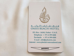 UNITED ARAB EMIRTAS-OASIS BEACH HOTELS-hotal Key Card-(1188)-used Card - Hotelkarten