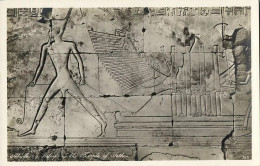 Egypt, ABYDOS, Reliefs Of The Temple Of Sethos (1930s) Lehnert & Landrock RPPC Postcard - Pyramids