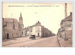 49.LES PONTS-DE-CE.LA ROUTE D'ANGERS,L'EGLISE ST-MAURILLE. - Les Ponts De Ce