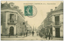 49.CHATEAUNEUF S SARTHE.n°20.ROUTE DE LA GARE.RARE - Chateauneuf Sur Sarthe