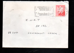 MONACO SEUL SUR LETTRE POUR LA FRANCE 1984 - Lettres & Documents