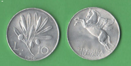 Italia 10 Lire 1950 Repubblica Italiana Italie Italy Aluminum Coin - 10 Lire