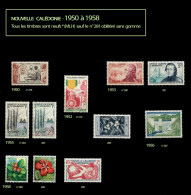 Nouvelle Calédonie 1950/1958 - Lot De 11 Timbres * MLH Et Oblitéré - Unused Stamps