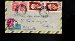 BRESIL AFFRANCHISSEMENT COMPOSE SUR LETTRE POUR LA FRANCE 1964 - Lettres & Documents