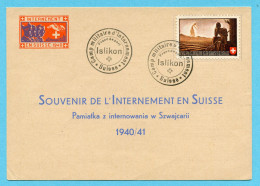 Souvenir De L'Internement En Suisse - Islikon Mit Los Auf Rückseite - Documenten