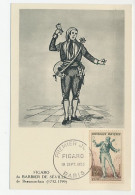 Maximum Card France 1953 Figaro - The Barber Of Seville - Pierre Beaumarchais - Teatro