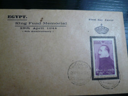 1944 8th King FUAD Memorial FDC - Altri & Non Classificati