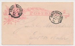 Trein Kleinrondstempel Amsterdam - Emmerik III 1897 - Cartas & Documentos
