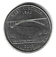 *usa 1/4 Dollar 2005 P Km 374 - 1999-2009: State Quarters