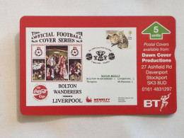 United Kingdom-(BTG-579)-Foot Ball Covers-(1)-Bolton V Liverpool-(758)-(505G52540)(tirage-1.000)-cataloge-15.00£-mint - BT Emissions Générales