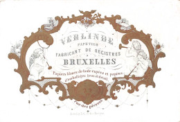 Porceleinkaart - Carte Porcelaine - Verlinde Papetier - Fabricant De Régistres - Brussel  Bruxelles   - 9 X 13 Cm - Artesanos