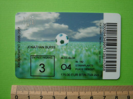 ABONNEMENT RSC. ANDERLECHT - 2006 - 2007 - FOOTBALL FOOT - Match Tickets