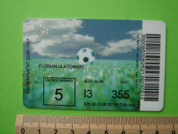 ABONNEMENT RSC. ANDERLECHT - 2006 - 2007 - FOOTBALL FOOT - Match Tickets