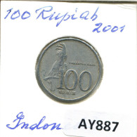 100 RUPIAH 2001 INDONESIA Coin #AY887.U.A - Indonesien