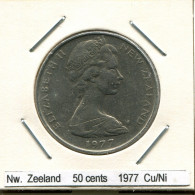 50 CENTS 1977 NEW ZEALAND Coin #AS226.U.A - Neuseeland