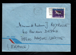 CANADA SEUL SUR LETTRE POUR LA FRANCE 1991 - Briefe U. Dokumente