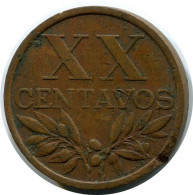 20 CENTAVOS 1961 PORTUGAL Moneda #AR109.E.A - Portugal