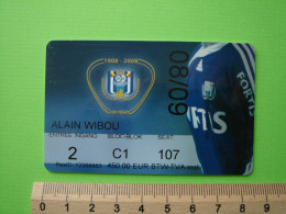 ABONNEMENT RSC. ANDERLECHT - 2008 - 2009 - FOOTBALL FOOT - Match Tickets