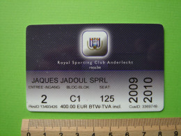 ABONNEMENT RSC. ANDERLECHT - 2009 - 2010 - FOOTBALL FOOT - Match Tickets