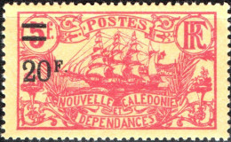 NUOVA CALEDONIA, NEW CALEDONIA, NAVI, 1924, NUOVO (MNH**) Mi:NC 135I, Scott:NC 135, Yt:NC 138 - Unused Stamps