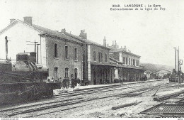*Repro De CPA - 48 - LANGOGNE - La Gare - Train - Langogne