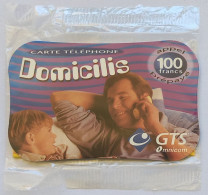 DOMICILIS - Homme Au Téléphone / Enfant - Appel 100 Francs - Carte Prépayée GTS Omnicom Neuve Sous Blister NSB  - Autres & Non Classés