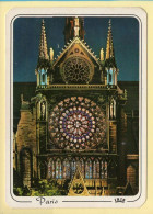PARIS La Nuit : Notre-Dame / Rosace Sud / Illumination Son Et Lumière (voir Scan Recto/verso) - Paris Bei Nacht