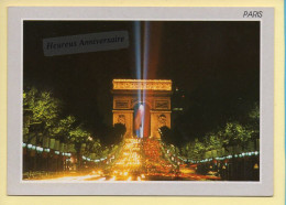 PARIS La Nuit : Arc De Triomphe (voir Scan Recto/verso) - Paris Bei Nacht