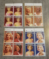 SCOTLAND MARILYN  MONROE INVERTED WRITING ERROR IN BLOCKS OF FOUR MNH - Attori