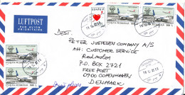 Romania Air Mail Cover Sent To Denmark 18-10-2001 Topic Stamps AEROPLANES - Brieven En Documenten