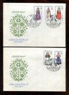 DDR / 1977, Mi. 2210-2214 "Trachten" Auf 2 FDC (R2351) - 1971-1980