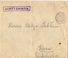 FINLANDE LETTRE EN FRANCHISE MILITAIRE OBLITERE SECTEUR POSTAL N°5 - Militair