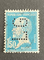 FRANCE L N° 140 Pasteur LG 69 Indice 7 Perforé Perforés Perfins Perfin ! Superbe - Autres & Non Classés