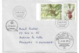 Plan De Ville De Luxembourg Au XVI ème Siècle, Letter 2024 Luxembourg à Andorra, Avec Timbres à Date Arrivée - Storia Postale