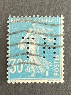 FRANCE H N° 192 Semeuse HT 78 Indice 3 Perforé Perforés Perfins Perfin ! Superbe - Autres & Non Classés