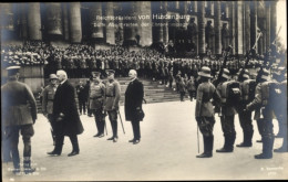CPA Reichspräsident Paul Von Hindenburg Beim Abschreiten Der Ehrenkompagnie - Figuren