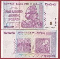 Zimbabwe --500000000 Dollars   2008---NEUF/UNC --(69) - Zimbabwe