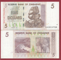 Zimbabwe--5 Dollars ---2007--UNC---(487) - Simbabwe