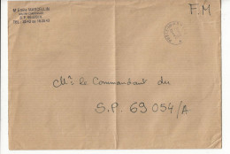 Cachet Postes Aux Armees  - 1984 Maitre Cordonnier - Commandant Sp 69054/a - Militaire Stempels Vanaf 1900 (buiten De Oorlog)