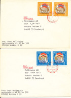 USSR Cover/FDC Sent To Sweden 1-12-1974 Complete Set Of 5 Republic Flags Stamps In Pair On 5 Covers - Storia Postale