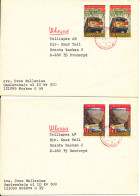 USSR Cover Sent To Sweden 1-12-1974 With Complete Set Of 3 Stamps In Pairs On 3 Covers - Storia Postale