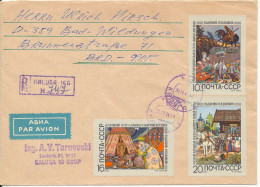 USSR Registered Cover Sent Air Mail To Germany Kaluga 30-11-1971 - Covers & Documents