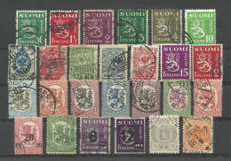 CLASSIC FINLAND - 26 Used Stamps From Early 1900's - Verzamelingen