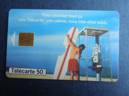 Une Télécarte  Une Cabie  Surf  Mer    50 U    TC2432 - Zonder Classificatie